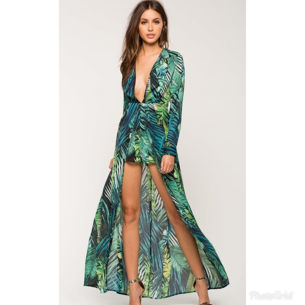 Tropical Print Playsuit/Jumpsuit